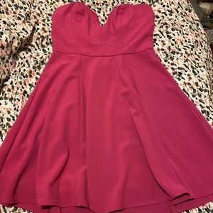 Pink strapless dress